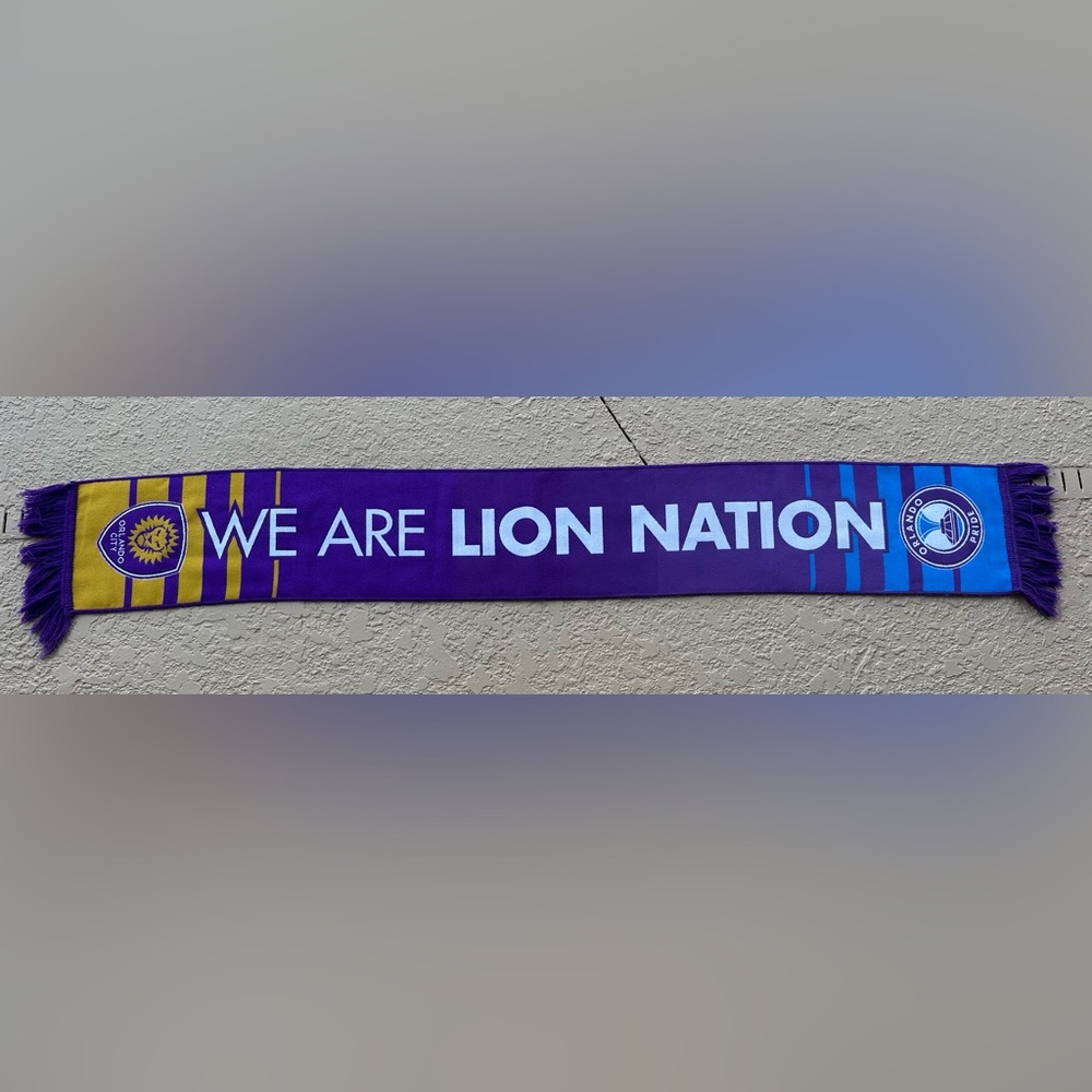 Orlando City SC Orlando Pride - We Are Lion Nation 2018 Members Scarf in VGC